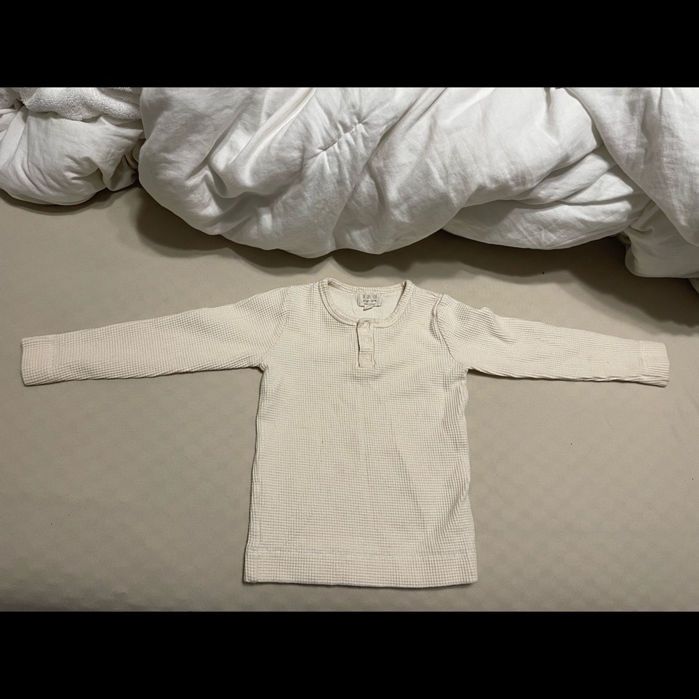 The Simple Folk “The Waffle Top” size 2-3 color undyed gently used waist 20.4